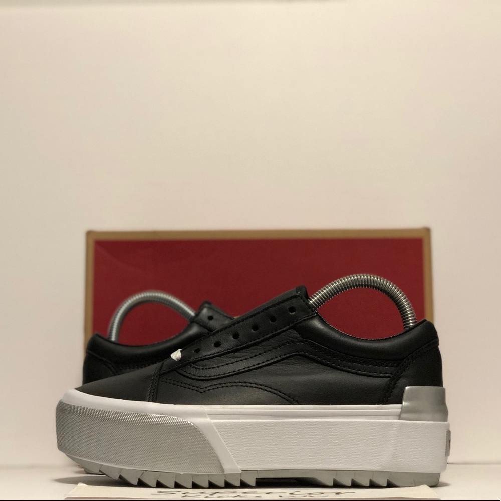 Vans Old Skool Stacked (Shiny) “Black/True White”